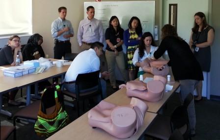 Dr. Rudisill teaching obstetric procedures