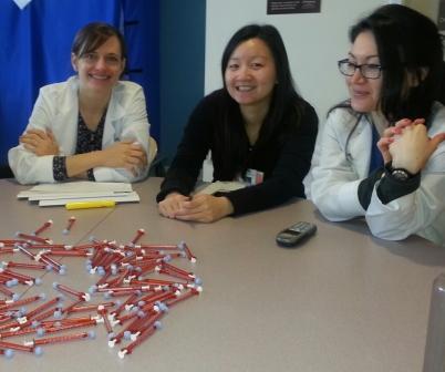 In anticipation of learning about pediatric meds - VFM interns (L to R): Kate Uvelli, Angela Zhang, Leanne Jones