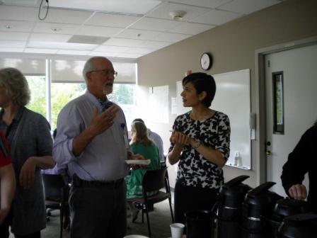 New Intern, Dr. Tess Lang meeting Dr. Gary Kelsberg, faculty